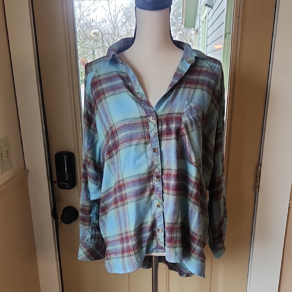 Urban Outfitters Brendan Drapey Plaid Shirt | S